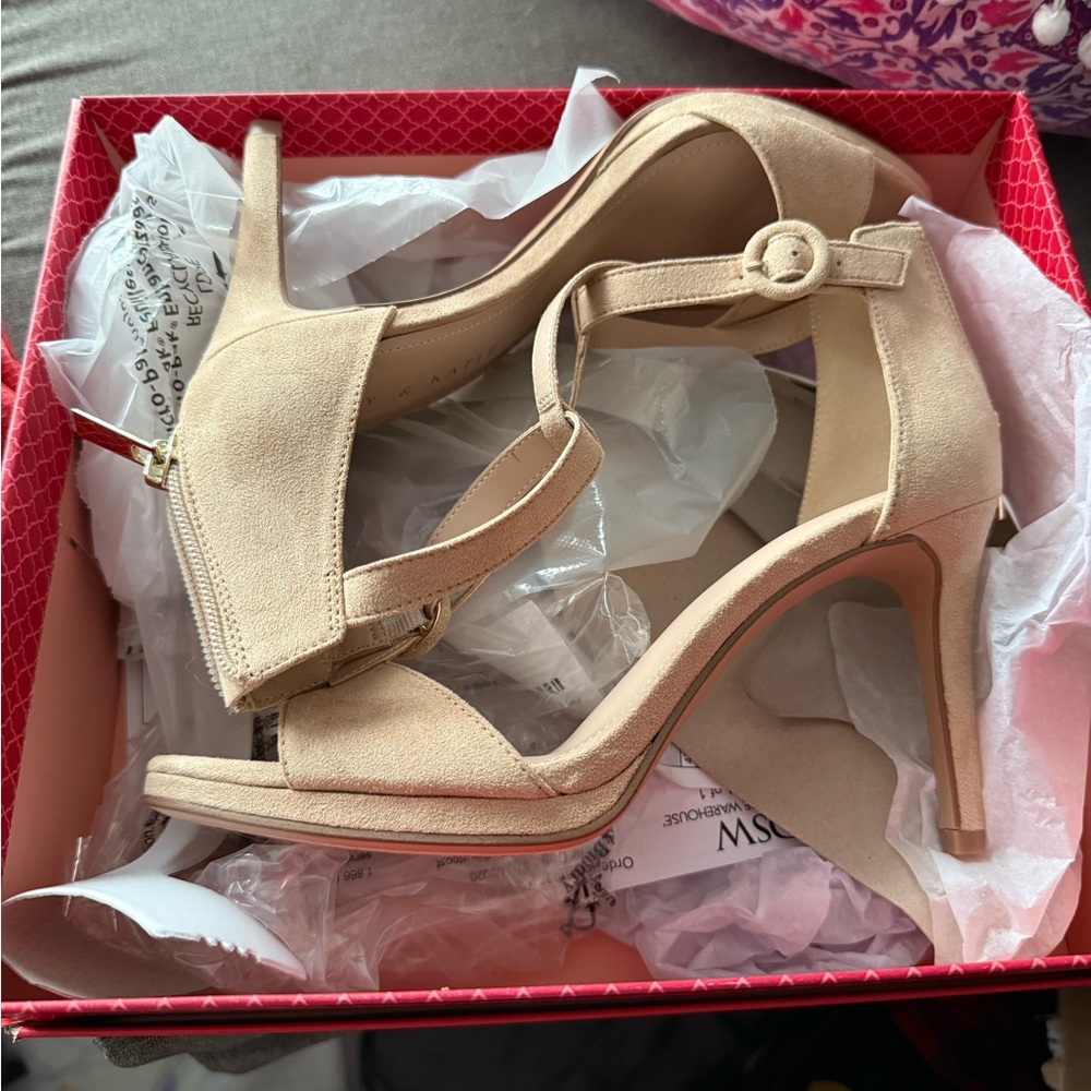 Kelly & Katie Beige Strappy Heels